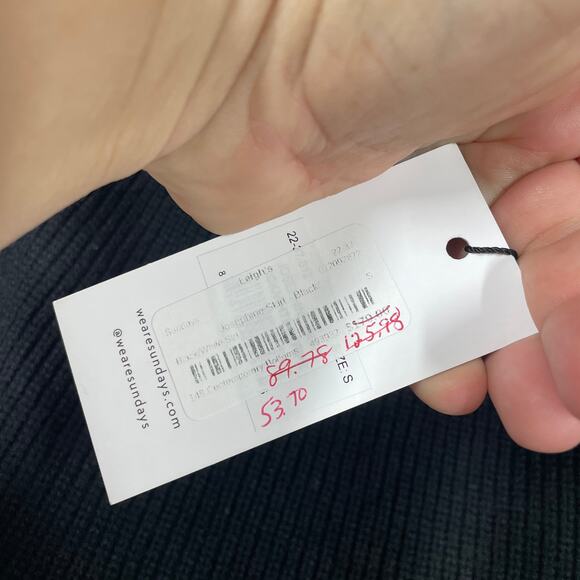 We Are Sundays Small Josephine Rib Knit A Line Skirt Black White Stripe Flared - Picture 6 of 9